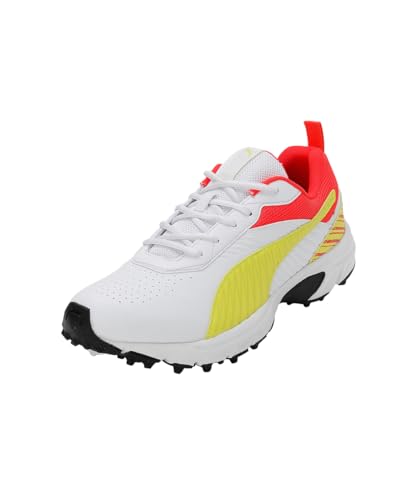 Puma Mens Cricket Active White-Red Blast-Nrgy Yellow Cricket Shoe – 7 UK (10735203)