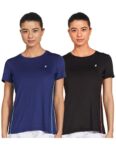 Amazon Brand – Symactive Women’s solid Slim Fit T-Shirt (AW19-SA-TS-02_black + blueprint S)