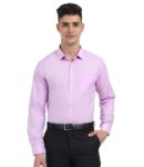 Scott International Shirt for Men, Solid Full Sleeves Shirt, Wrinkle Free Mens Shirts, Cotton Formal Shirts, Regular Fit Stylish Mens Shirt, Plain Formal Shirts for Men Purple