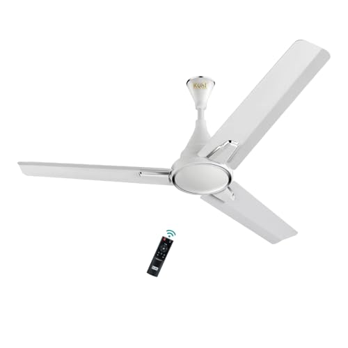 USHA Onio UpsilonPlus 1200MM BLDC 5 Star Energy Efflicient, Dust & Oil Resistant Ceiling Fan with Remote (White) Pack of 1
