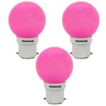 Panasonic B22 LED Pink Night Light Bulb (0.5 W, 92853PN-pk3) – Pack of 3