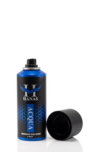 HANAS Acqua Deodorant Body Spray For Men – Pack of 1 (150ml) | Long Lasting Fragrance | Alluring Scent For Him