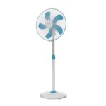Polycab Optima Mini 400mm Oscillating Pedestal Fan For Home, Office | High Speed & Air Thrust | Aerodynamic Blades with cutting edge design | 100% Copper Winding Motor | 2 Years Warranty【Blue】