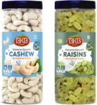 BKB Delight Premium Jumbo Cashews(200g)Raisins(200g)400g dry fruit Combo Pack Raisins, Cashews(2 x 200 g)