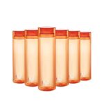 CELLO H2O Round Unbreakable Plastic Water Bottle (Orange)