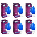 Philips LED Deco Blue 0.5W Glass Candle (Pack of 6)