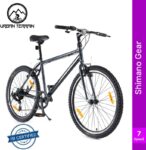 Urban Terrain by Cult UT777 Steel MTB 7 Speed With Shimano Geared and Ride Tracking App 26 T Road Cycle(7 Gear, Grey, Rigid)