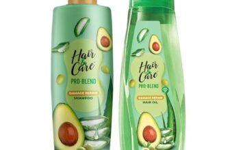 Hair & Care Pro Blend Damage Repair Hair Shampoo+Oil Combo (300ml+300ml) with Avocado, Aloe Vera and Olive Oil