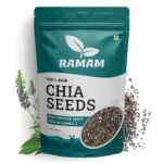 Ramam Chia Seeds for Weight Management -100% Clean Superfood | Rich in Omega-3, Protein, Fiber & Calcium | Gluten-Free | Ideal for Weight Loss, Heart Health & Healthy Snacks | Versatile for Eating & Baking – 250g