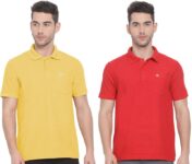Lux Nitro Solid Men Polo Neck Multicolor T-Shirt