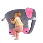Amazon Brand – Jam & Honey Hugging Elephant | Stuffed Animal Soft Toy of Plush Hugging Pillow for Kids Boys and Girls | Non-Toxic & Safe | BIS-Approved (Grey