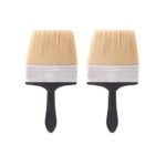 Spartan 150mm Wall Paint Brush | Nylon/Polyster Material | Blend Double Thickness, Triple Boiled Bristles Paint Brush with Long Bristles (Set of 2, Black)