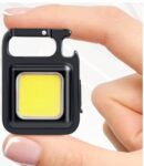 Arto Keychain LED Light 2-Hours Battery Life with Bottle Opener, Magnetic Base and Folding Bracket Mini COB 1000 Lumens Rechargeable Emergency Light for Fishing,Walking, Camping (Pack of 1)