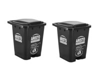 ARISTO Plastic Pedal Garbage Waste Dustbin 45 LTR BLACK/BLACK (COMBO)