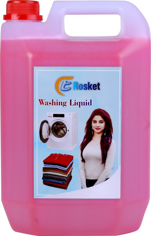 EROSKET Washing machine liquid detergent top load and front load -pink (5 ltr) Multi-Fragrance Liquid Detergent(5000 ml)