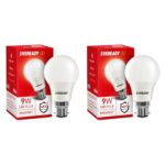 Eveready 9W LED Light Bulb| Cool Day Light (6500K) |Pack of 2|Energy Efficient| 4kv Surge Protection |100 Lumens per watt, B22