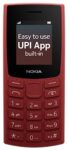 Nokia All-New 105 Single Sim Keypad Phone with Built-in UPI Payments, Long-Lasting Battery, Wireless FM Radio | Red