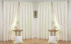 Nikunj Fabs 152.4 cm (5 ft) Polyester Semi Transparent Window Curtain (Pack Of 4)(Solid, Cream)