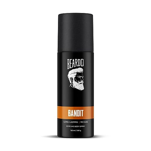 Beardo Perfume Body Spray for men – BANDIT, 120ml | Long Lasting No Gas Deo For Men | Bergamot, Oakmoss, Tonka Bean Notes Deodorant for Men | Gift for men | Gift For Brother | Gift For Friends
