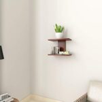 Amazon Brand – Solimo Walsh Engineered Wood Wall Shelf (Walnut , Set of 2 Shelves )