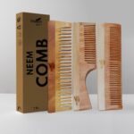 IMVELO Neem Wooden Combs | 1 Fine + 1 Dual Tooth + 1 Wide Tooth Combs for Hair Growth