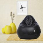 Flipkart Perfect Homes Studio XXXL Classic Tear Drop Shaped Teardrop Bean Bag With Bean Filling(Black)