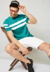 Consensus Colorblock Men Round Neck Reversible Green T-Shirt