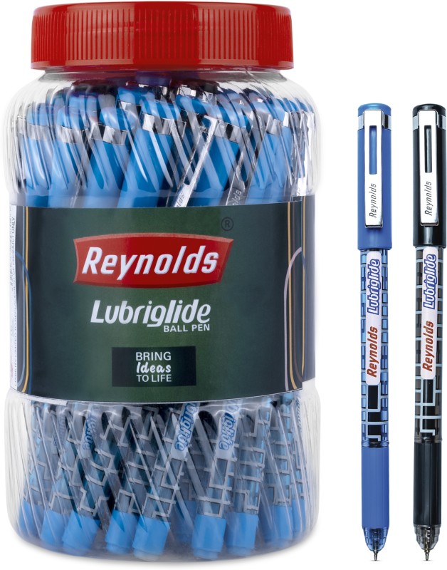 Reynolds Lubriguide Ball Pen(Pack of 40, Ink Color – Blue Black)