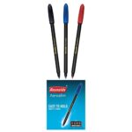Reynolds AEROSLIM 15 CT 5 BLUE 5 BLACK 5 RED | Ball Point Pen Set With Comfortable Grip | Pens For Writing | School and Office Stationery | Pens For Students | 0.7mm Tip Size