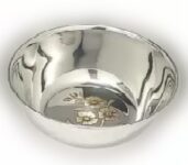 Stainless Steel Flower Printed Laser Bowl Stainless Steel Vegetable Bowl(Steel, Pack of 10)
