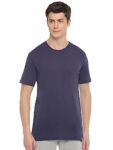 Macroman M-Series Men’s Solid Regular Fit Undershirt (MS221_Navy Blue Medium)