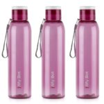 CELLO My Bot PET Bottle | 100% food grade | Leak proof and Break proof | Perfect for staying hydrated at the school,college, work, gym and outdoor adventures Water Bottle | 1000ml X 3 | Pink