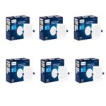 PHILIPS Astra Sleek 5-watt Square LED Downlighter | LED Ceiling Light for Home and Hall | Cut Out: 75 mm, Color: Warm White, Pack of 6