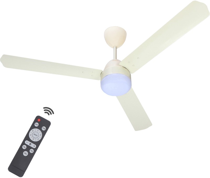 Sansui BLDC Urja with LED Light & Remote 5 Star 1200 mm 3 Blade Ceiling Fan(Ivory | Pack of 1)