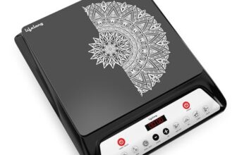 Lifelong 1800 Watt Induction Stove With Surge Protection, Electric Induction, 7 Preset Indian Menu Options, Auto Shut Off&Temperature Control with Voltage Protection, 1 Year Manufacturer’s Warranty