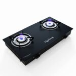 Lifelong 2 Burner Gas Stove Top for Kitchen – Manual Ignition Cooktop Modern Glass Stove for Modular Kitchen, ISI Certified & Compatible with LPG – 1 Year Manufacturer’s (Black, LLGS10)