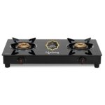 Lifelong 2 Burner Gas Stove Top for Kitchen – Automatic Ignition Cooktop Modern Glass Stove for Modular Kitchen, ISI Certified & Compatible with LPG – 1 Year Manufacturer’s (Black, LLGS912)