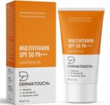 Dermatouch Sunscreen – SPF 50 PA+++ Multivitamin Gel | UVA-UVB Protection | Zero White Cast(30 g)