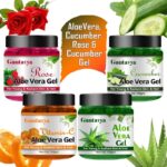 Gantavya 100% Pure & Natural Rose, vitamin c & Aloe Cucumber Gel For skin Glowing(600 g)