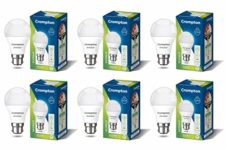 Crompton Dyna Ray 9W Round B22 LED Cool Day Light Pack of 6