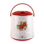 Cello Cruiser Plastic Insulated Water Jug, 14 litres, White & Red