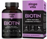 Zingavita Plant Based Biotin Tablets from Natural Sesbania Agati Leaf Extract(60 Tablets)