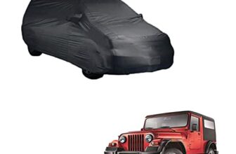 ARNV Car Cover Compatible with Mahindra Thar | Grey