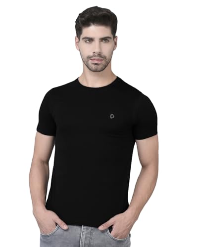 Dollar Super Combed Cotton Mens Solid T-Shirt(8909141271664_Mltsh-01-Blk-Po1_M)