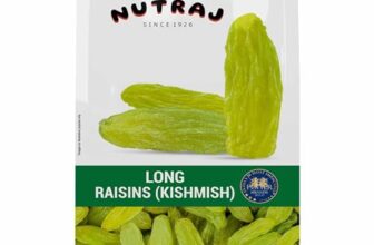 Nutraj ‎Long Dried Seedless Raisin 1Kg (500G X 2) Pouch|Kishmish|Dry Fruits And Nuts|Grocery