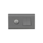 Wipro Northwest (Nowa) Switch Combo Of 4M Plate + 1M 6A Switch X2 + 5 Step Fan Regulator, Silver Grey (Kit 9)