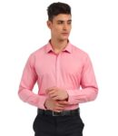 Scott International Shirt For Men, Solid Full Sleeves Shirt, Wrinkle Free Mens Shirts, Cotton Formal Shirts, Regular Fit Stylish Mens Shirt, Plain Formal Shirts For Men Pink