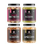 Nature Purfiy Premium Dry Fruit Combo 1Kg Almond, Mixed Nut, Apricot, Raisins (250G Each)