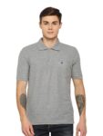 Dollar Mens Cotton Casual Solid Polo Tshirt (Pack Of 1) Grey Melange