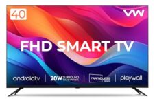 Vw 101 Cm (40 Inches) Playwall Frameless Series Full Hd Android Smart Led Tv Vw40F2 (Black)